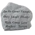 Kay Berry Inc Kay Berry- Inc. 68820 Do No Great Things-Only Small Things - Mother Teresa Memorial - 12 Inches x 14.25 Inches 68820